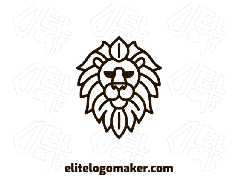 Creative vector art of a wild lion head with an animal style for a unique and professional logo design.