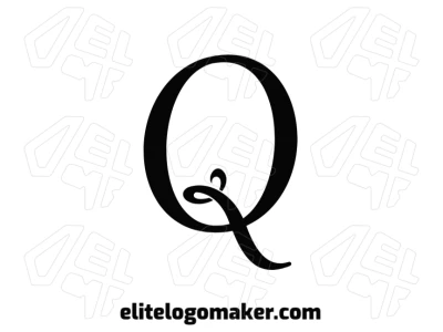 Una arte vectorial creativa de la letra "Q" minimalista, diseñada en estilo de letra inicial para creación de logotipo cautivador.