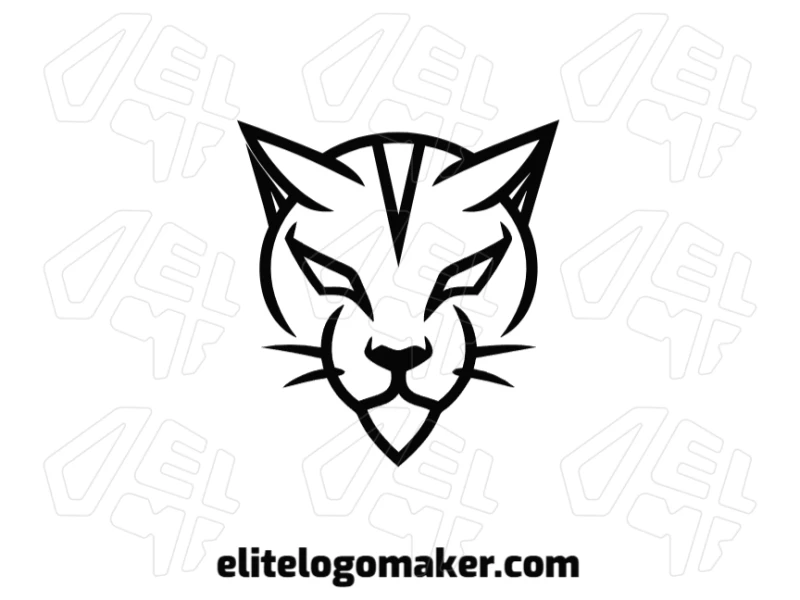Logotipo de negocios con un gato vectorial y diseño abstracto, ofreciendo una identidad visual única y moderna para tu marca.