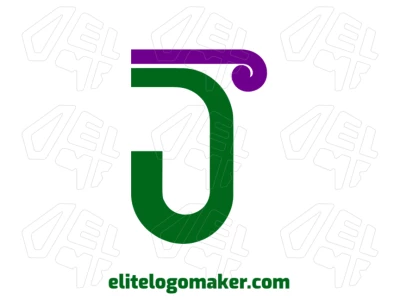Crie um logotipo moderno com um desenho vetorial da letra "J", perfeito para uma identidade de marca limpa e estilosa.