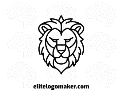 Generate a low-cost vector drawing of a symmetrical lion, perfect for a unique and affordable logo design.
