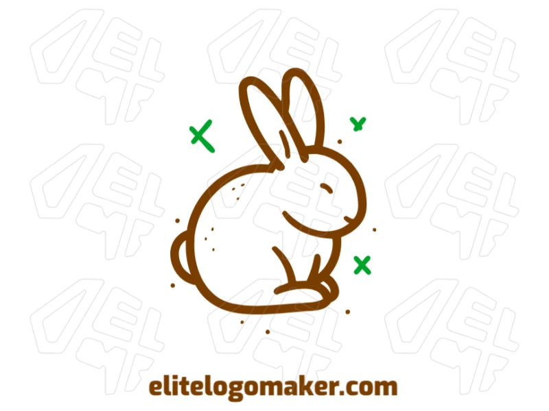 Un dibujo vectorial creativo de un conejo, diseñado para ser un logotipo creativo y único para cualquier marca.