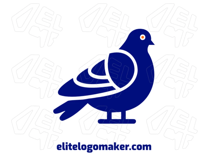 A simple vector file of a blue dove, offering a good and elegant professional logo design.