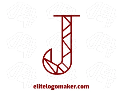 Un archivo vectorial de la letra "J" con estilo mosaico, ofreciendo alta calidad para crear un diseño de logotipo económico y único.
