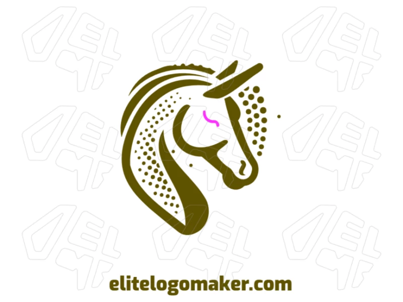 Una ilustración vectorial lujosa de un caballo con un diseño artístico y profesional, perfecta para crear un logotipo personalizado.