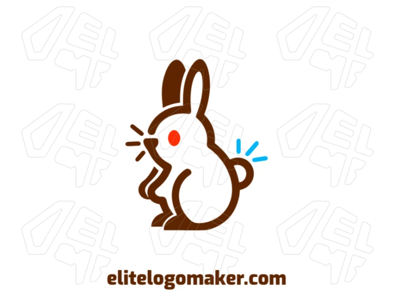 A vector illustration of a rabbit with a minimalist design, perfect for a creative and differentiated logo.