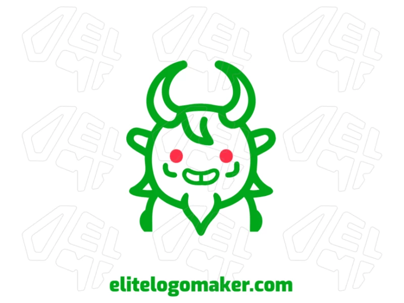 Logotipo profissional com uma imagem vetorial de um monstro verde, projetado como um mascote para criar uma identidade de marca divertida e memorável.