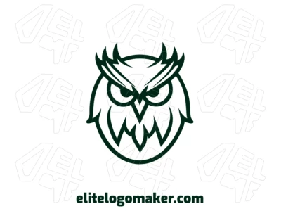 A vector image of a nocturnal owl with an abstract style, ideal for creating a unique and modern logo.