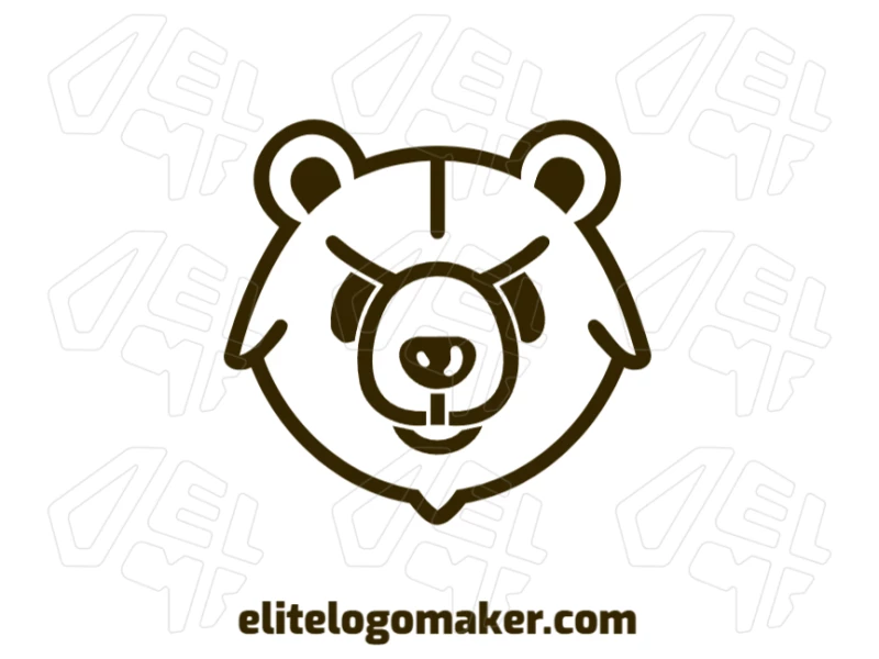 Professional symmetrical logo featuring a vector image of a panda bear head with a simple style, designed for clarity and impact.