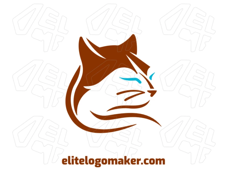 Um logotipo criativo com uma imagem vetorial de um gato abstrato, perfeito para uma identidade de marca de elite.