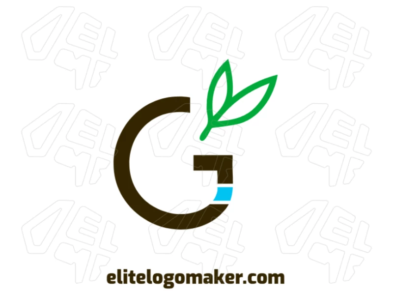 A creative vector image of the letter "G" combined with tree leaves, perfect for various purposes and brand identity.