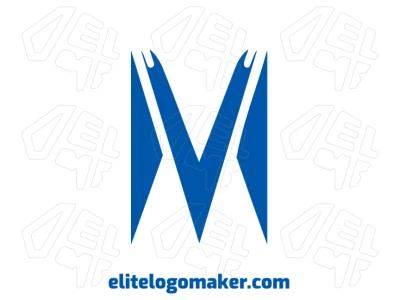 Un logotipo profesional con la letra "M" vectorial y diseño bonito, ofreciendo un aspecto limpio y moderno para cualquier marca.