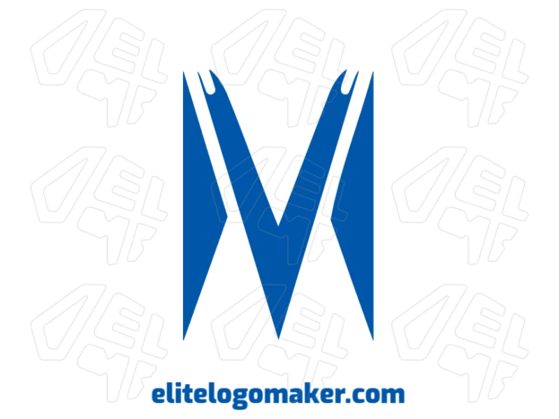 A professional logo featuring a beautiful vector letter "M" with a symmetric design, offering a clean and modern look for any brand.