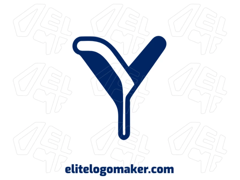 A cool minimalist design featuring a vector letter 'Y', perfect for creating a customizable and sleek logo with a modern touch.