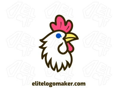 Um logotipo vetorial de cabeça de galo legal, perfeito para criar uma identidade de marca distinta e ousada.
