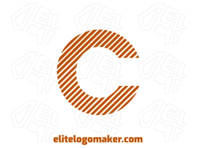 A refined striped logo featuring a very elegant letter 'C', designed with sleek lines for a sophisticated and modern look.