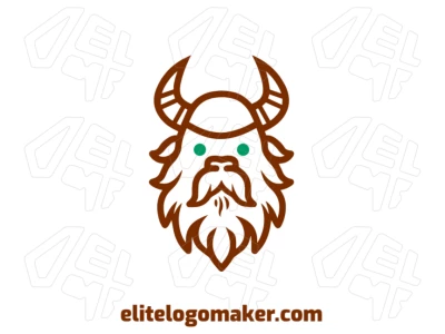 Um design viking com elementos simétricos, oferecendo uma opção de logotipo barato para representar sua marca de forma criativa e acessível.