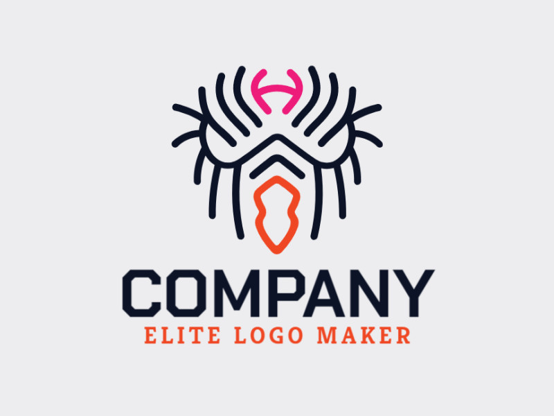 Crie seu logotipo online com a forma de um urubu com cores customizáveis e estilo abstrato.