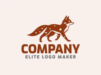 The logo features a simple style with a walking fox in a shade of brown. It portrays a sense of elegance and sophistication while maintaining a minimalistic design.