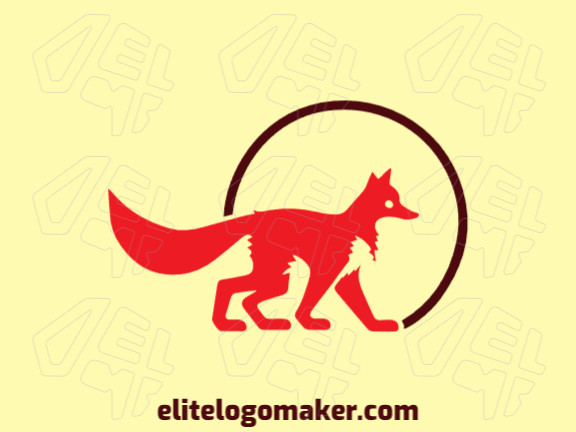 A minimalistic logo featuring a walking fox in shades of brown and orange, representing elegance and simplicity.