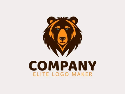 A bold and striking animal logo showcasing a wild bear, capturing the essence of strength and adventure.