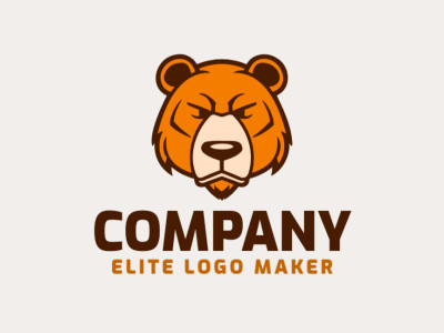 An abstract logo featuring a wild bear in a modern design, highlighted with shades of brown and orange.