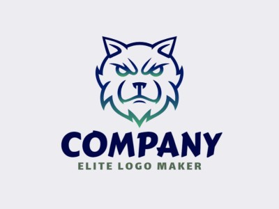 A flashy mascot logo featuring a wild cat, perfect for bringing your idea to life.