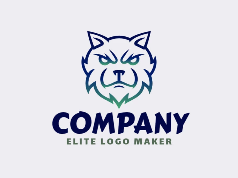 A flashy mascot logo featuring a wild cat, perfect for bringing your idea to life.