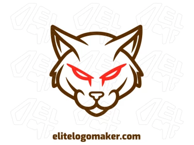 El gato salvaje con un diseño abstracto representa un logo de negocios dinámico, mostrando fuerza y agilidad en un estilo audaz y creativo.