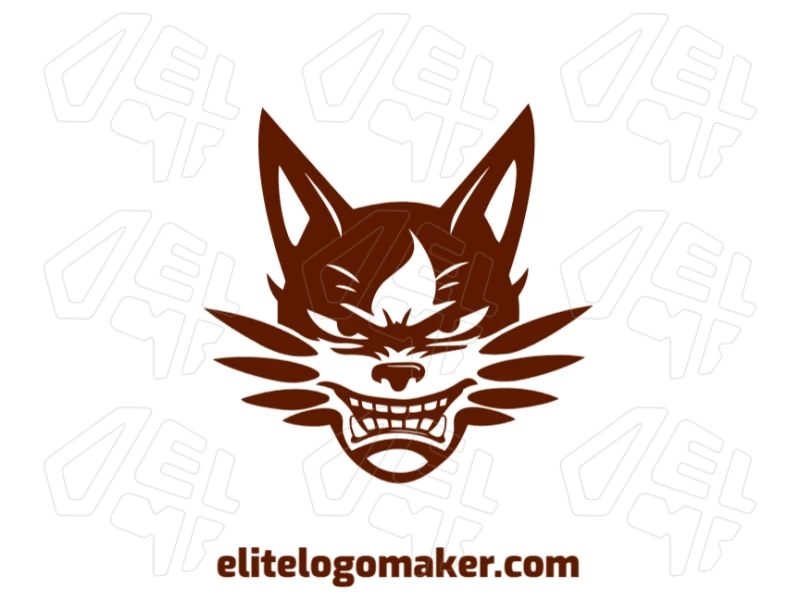 Creative logo design featuring a wild cat with an abstract and unique design in an animal style, creating an eye-catching and distinctive visual identity.
