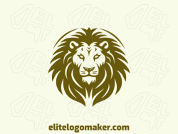 The symmetrical logo showcases a wild lion in all its glory. With its piercing gaze and majestic mane, the king of the jungle is a true icon. The warm brown color scheme adds a touch of earthy authenticity.