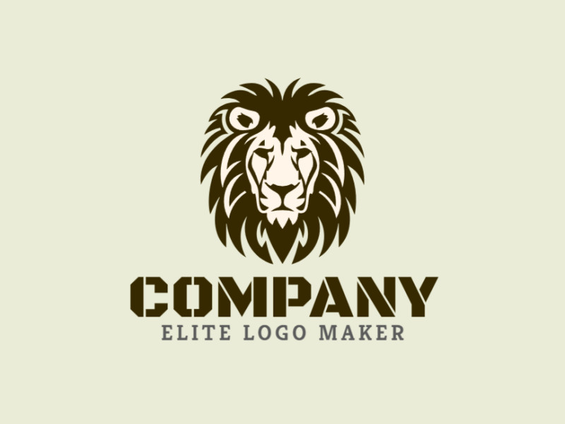 A symmetric logo featuring a wild lion, ideal for a company aiming for a graceful and luxurious identity.