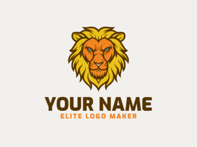 Un diseño de logotipo abstracto con un león salvaje, transmitiendo una presencia elegante y prominente.