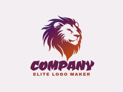 A graceful abstract logo featuring a wild lion, capturing the essence of elegance and strength.