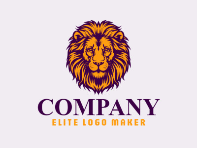 A bold mascot design showcasing a wild lion, symbolizing strength and courage.