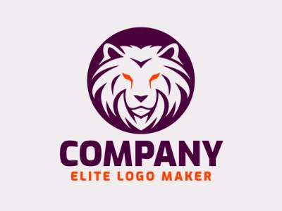 Prominent Logo in the shape of a wild lion head with differentiated design and symmetric style.