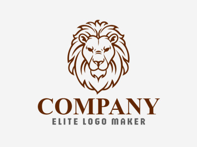 An abstract logo featuring a wild lion head, presenting a dynamic and original design with subtle details.
