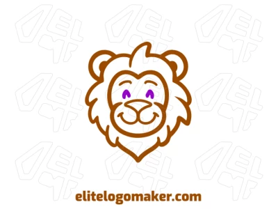 Conceptual abstract logo featuring a wild lion head with a simple design, representing strength and elegance.