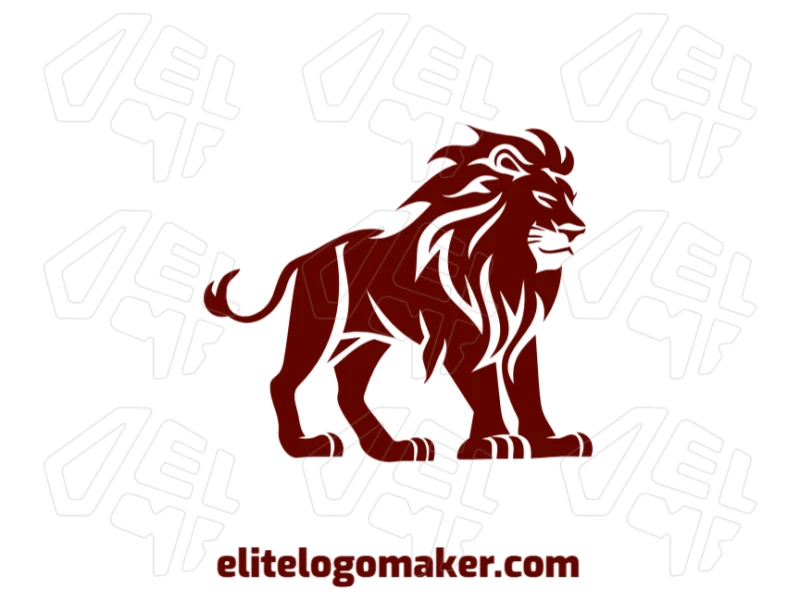 A flashy animal-style logo featuring a wild lion in a bold brown color, exuding strength and intensity.