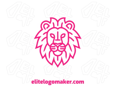 Un hermoso logo abstracto de marca con diseño de león salvaje, capturando fuerza y elegancia en un estilo moderno y artístico.