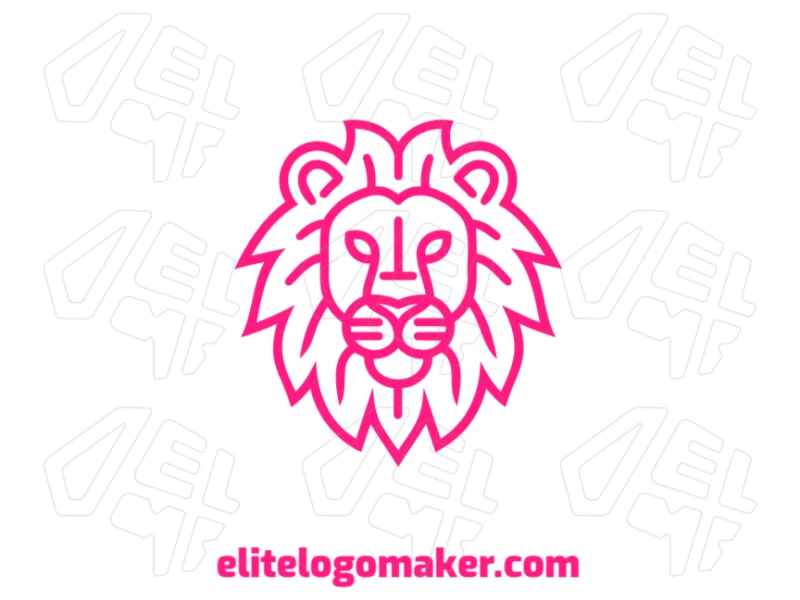 A beautiful abstract brand logo featuring a wild lion design, capturing strength and elegance in a modern, artistic style.