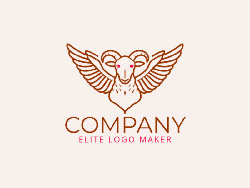 An abstract representation of a winged goat, blending creativity and symbolism into a unique and captivating logo.