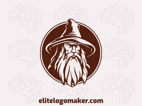 Ideal logo for different businesses in the shape of a wizard, with creative design and abstract style.