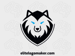Ideal logo for different businesses in the shape of a wolf, with creative design and mascot style.