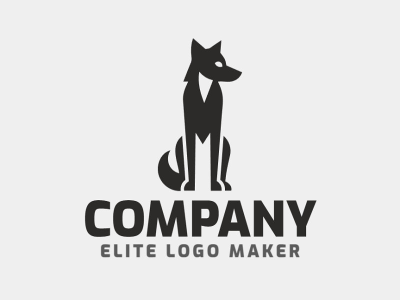 Um logotipo cativante com um lobo majestoso, evocando força, inteligência e liderança.