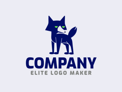 A fierce mascot logo featuring a powerful wolf, representing strength and leadership in shades of green and dark blue.
