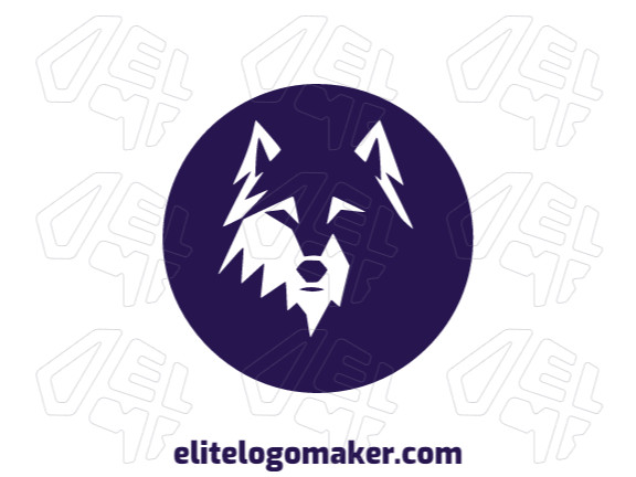 This logo features a majestic wolf silhouette in cool blue tones. Its style is bold and charismatic, embodying the spirit of a powerful mascot.