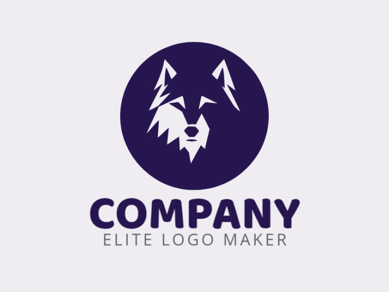 Esse logo apresenta uma silhueta majestosa de um lobo em tons de azul frios. Seu estilo é audacioso e carismático, incorporando o espírito de uma mascote poderosa.