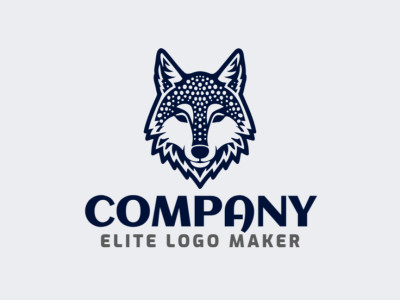 An expressive wolf head logo, blending illustration and strength seamlessly.