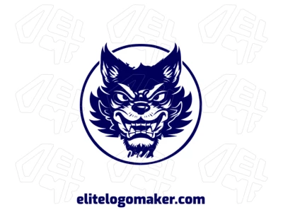 A creative logo featuring a wolf head with abstract art, combining dynamic shapes and an animal-inspired design for a bold and modern look.